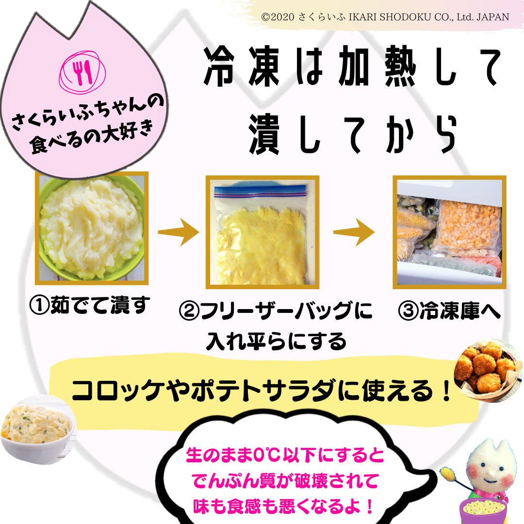 じゃがいもの冷凍方法