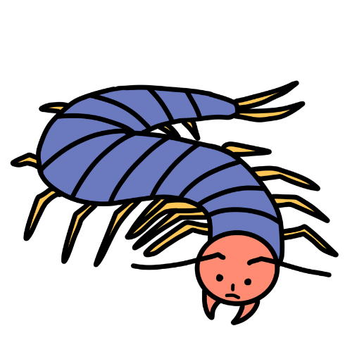 ムカデタイプのキャラクター